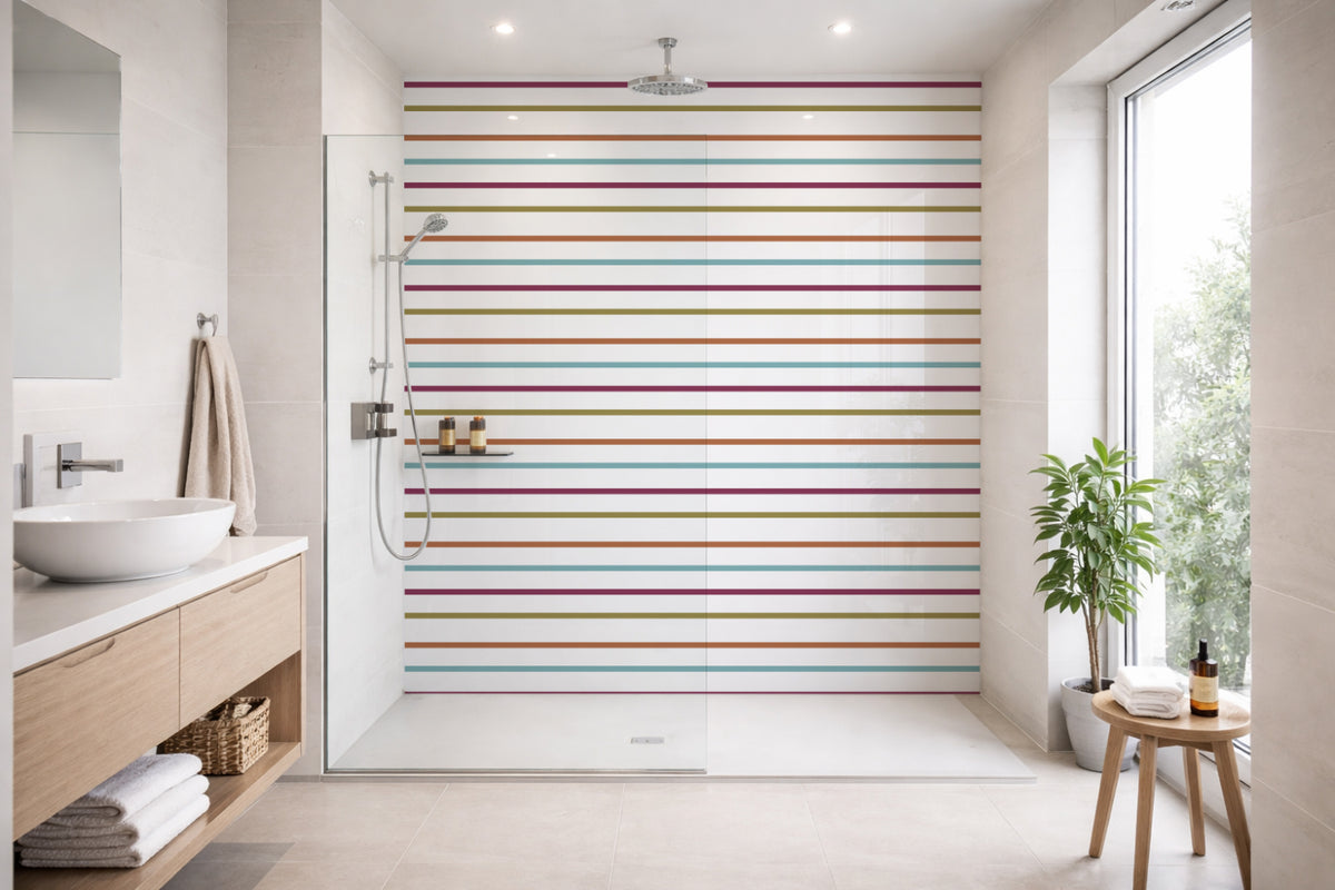 Toilettenrückwand Musteroptik