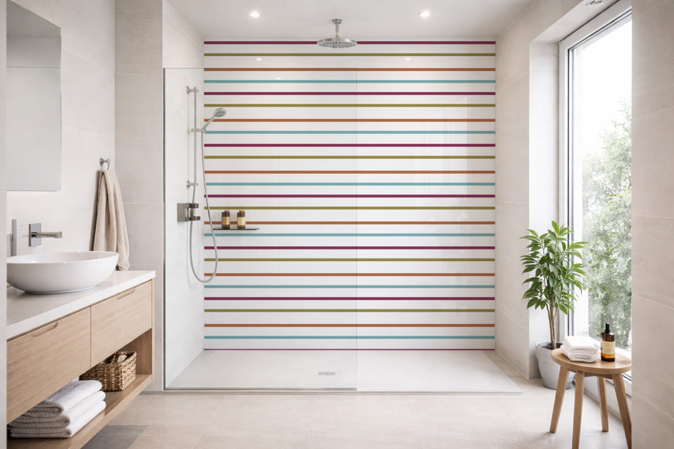 Toilettenrückwand Musteroptik