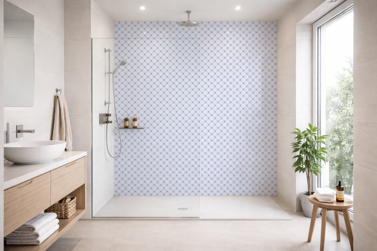 Toilettenrückwand Musteroptik