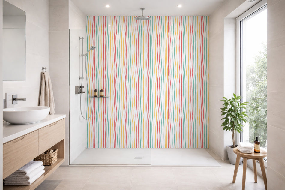 Toilettenrückwand Musteroptik
