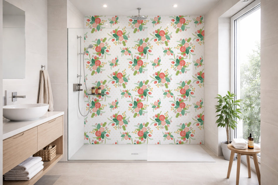 Toilettenrückwand Musteroptik