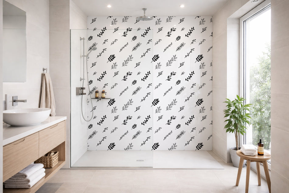Toilettenrückwand Musteroptik