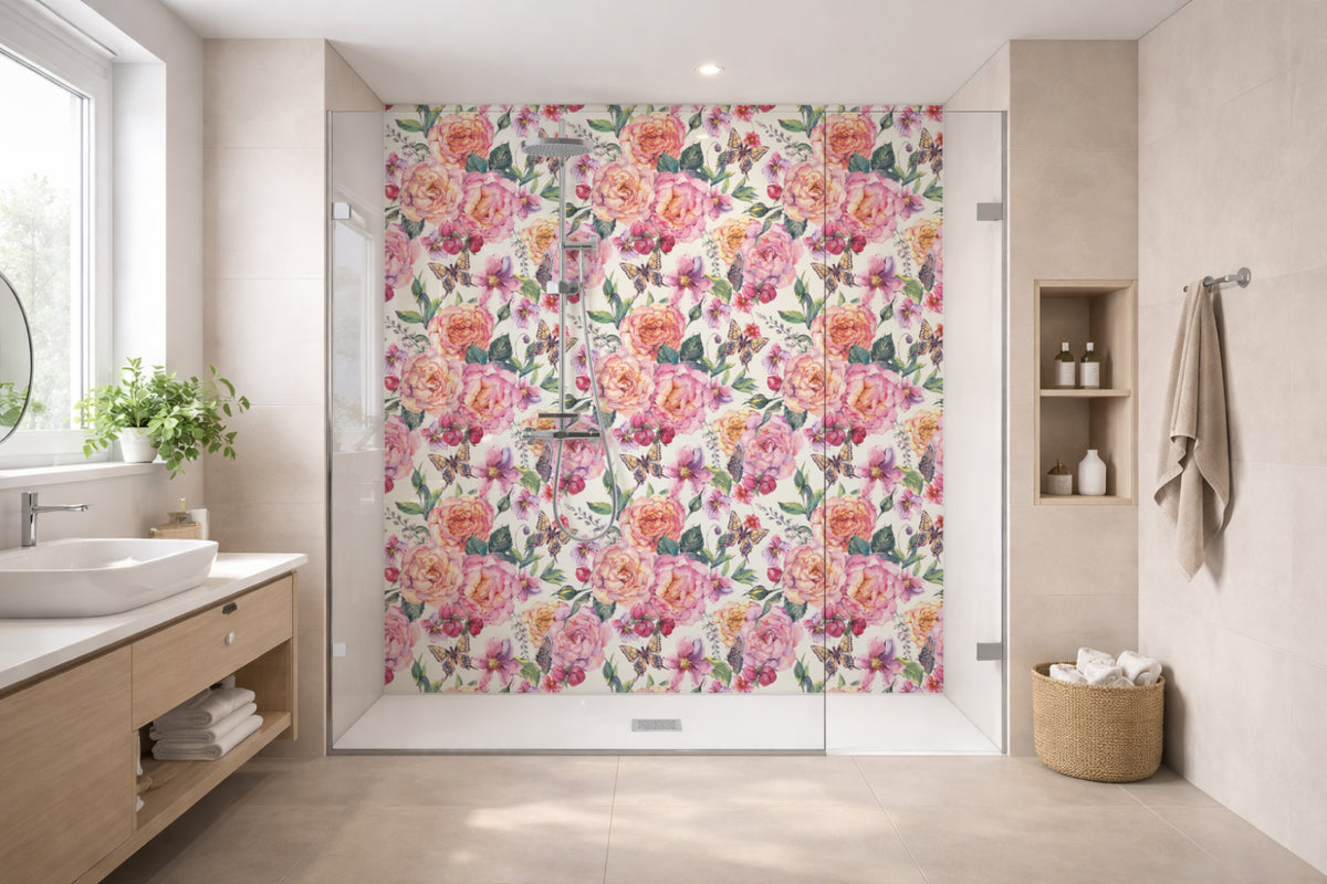 Toilettenrückwand Musteroptik