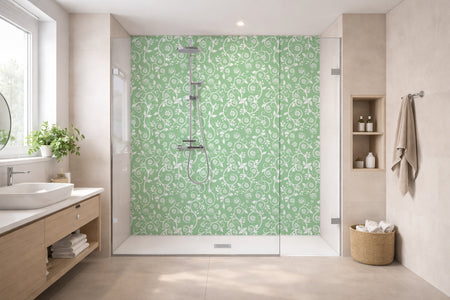 Toilettenrückwand Musteroptik