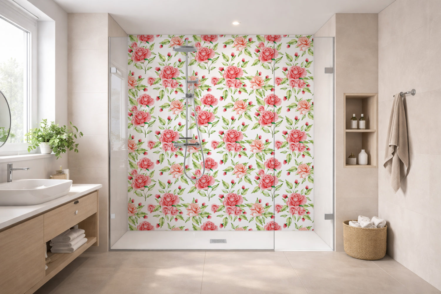 Toilettenrückwand Musteroptik