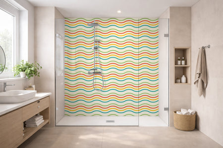 Toilettenrückwand Musteroptik