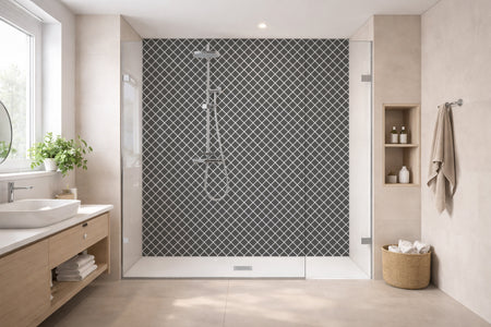 Toilettenrückwand Musteroptik