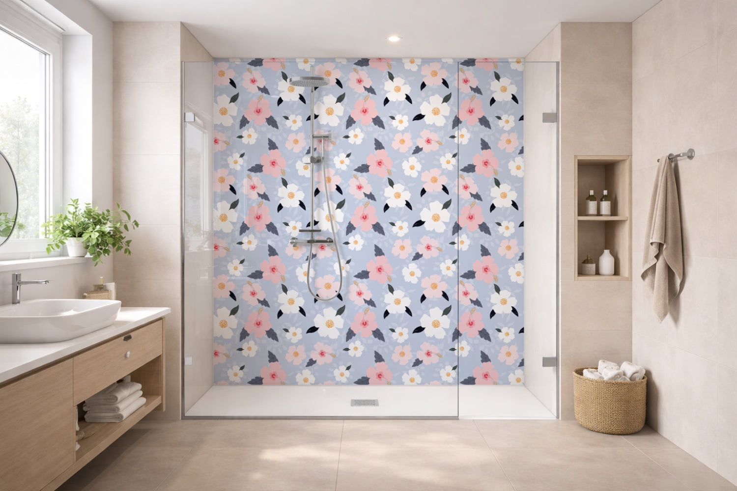 Toilettenrückwand Musteroptik