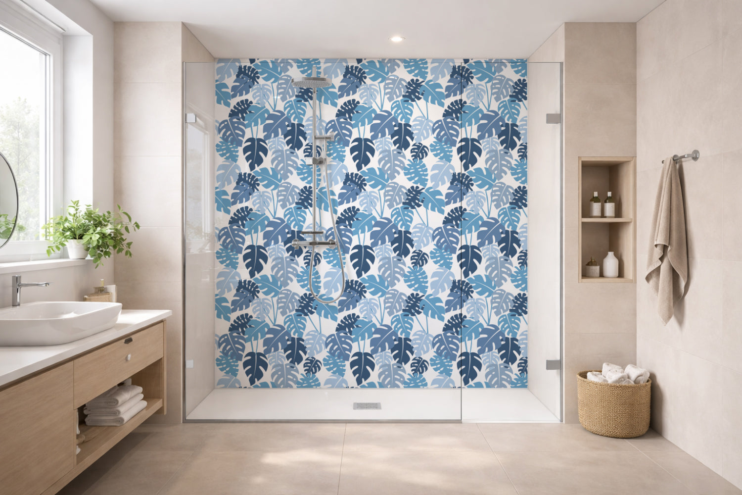 Toilettenrückwand Musteroptik