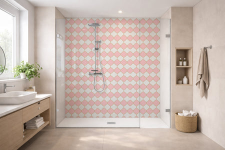 Toilettenrückwand Musteroptik