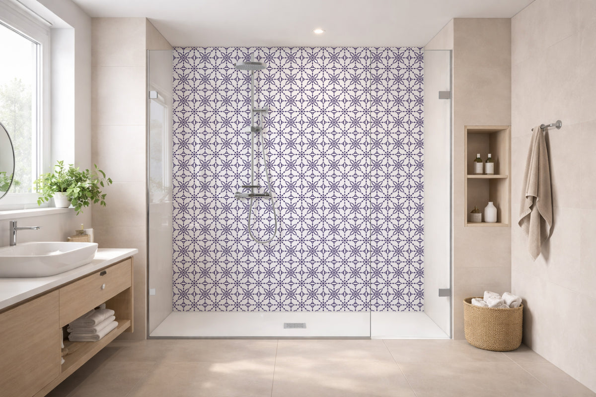 Toilettenrückwand Musteroptik