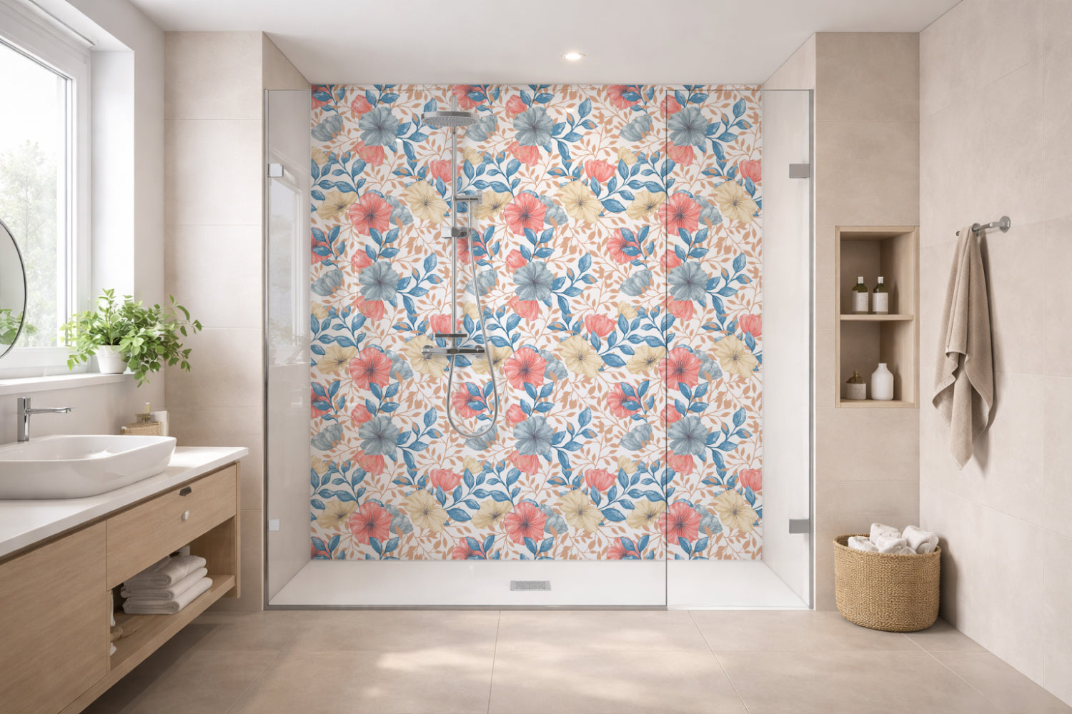 Toilettenrückwand Musteroptik