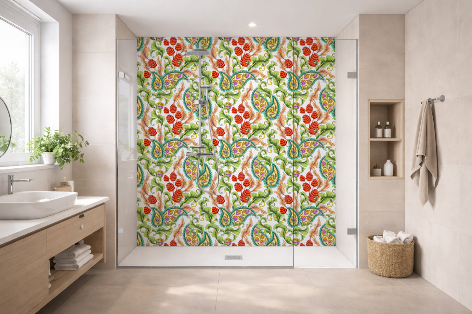 Toilettenrückwand Musteroptik