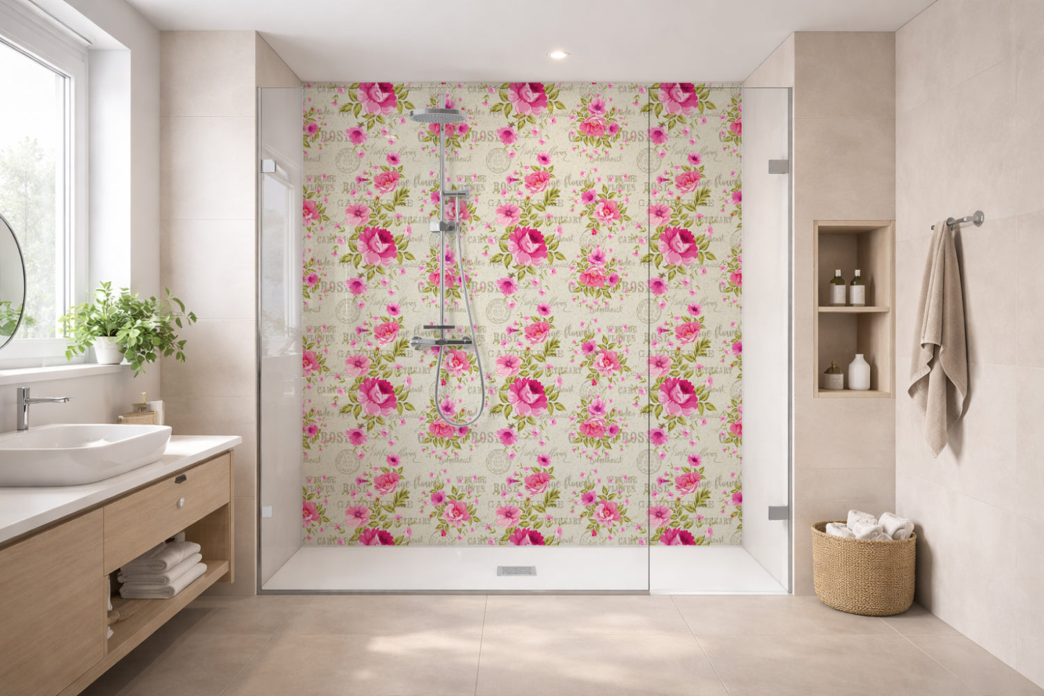 Toilettenrückwand Musteroptik