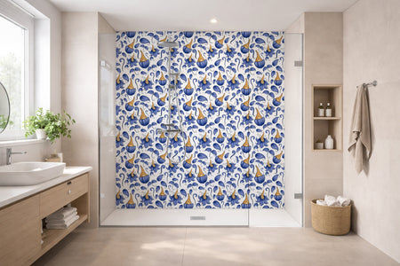 Toilettenrückwand Musteroptik