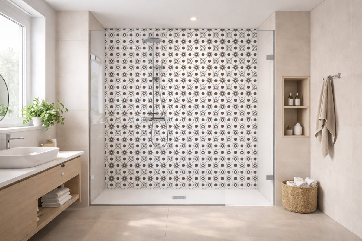Toilettenrückwand Musteroptik