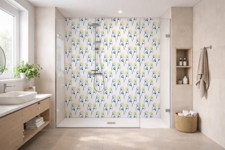 Toilettenrückwand Musteroptik