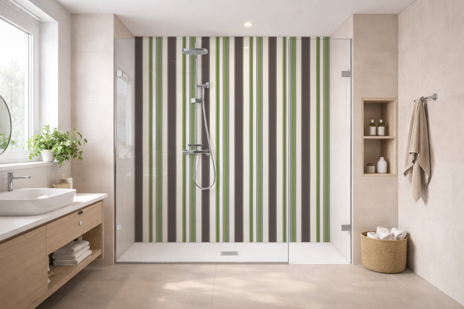 Toilettenrückwand Musteroptik