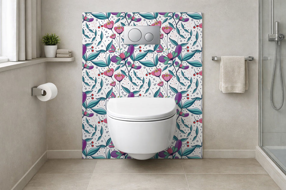 Toilettenrückwand Musteroptik