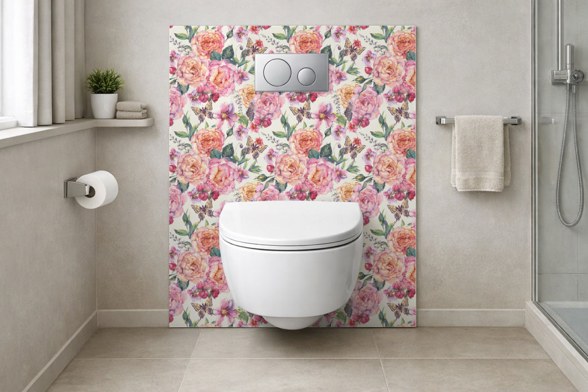Toilettenrückwand Musteroptik