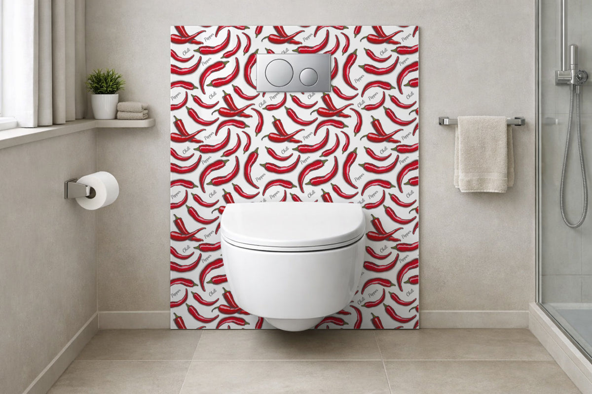 Toilettenrückwand Musteroptik