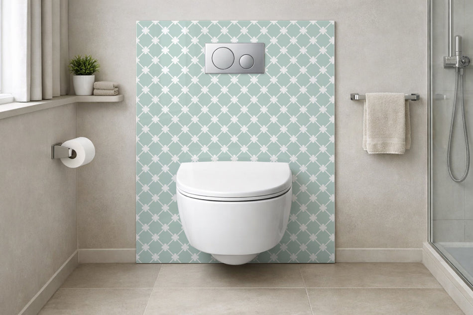 Toilettenrückwand Musteroptik