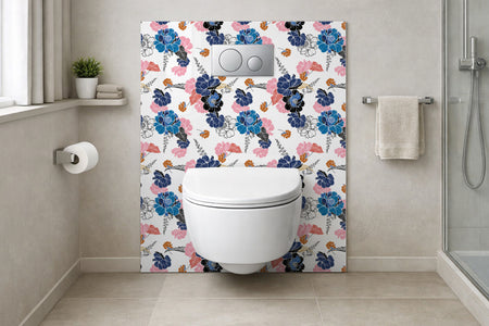 Toilettenrückwand Musteroptik