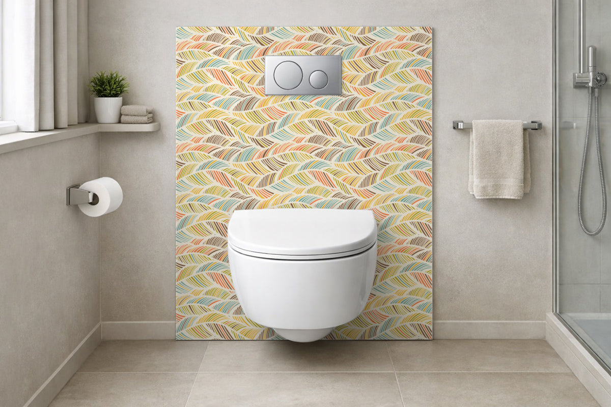 Toilettenrückwand Musteroptik