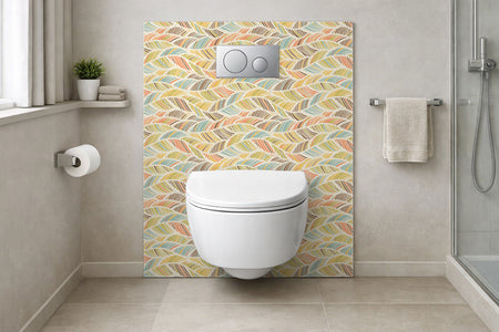 Toilettenrückwand Musteroptik