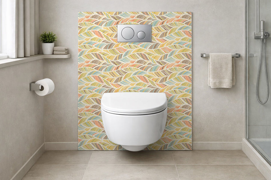 Toilettenrückwand Musteroptik