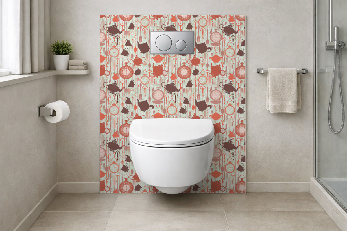 Toilettenrückwand Musteroptik