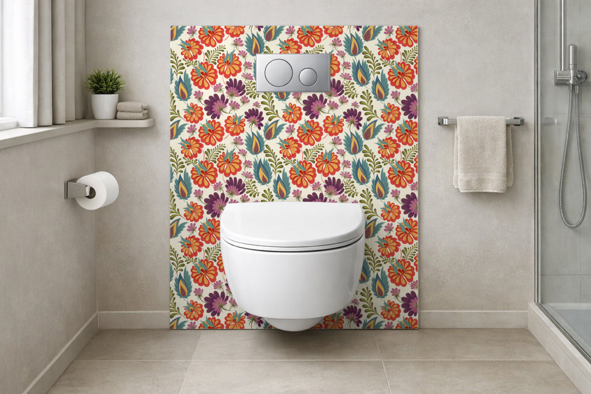 Toilettenrückwand Musteroptik
