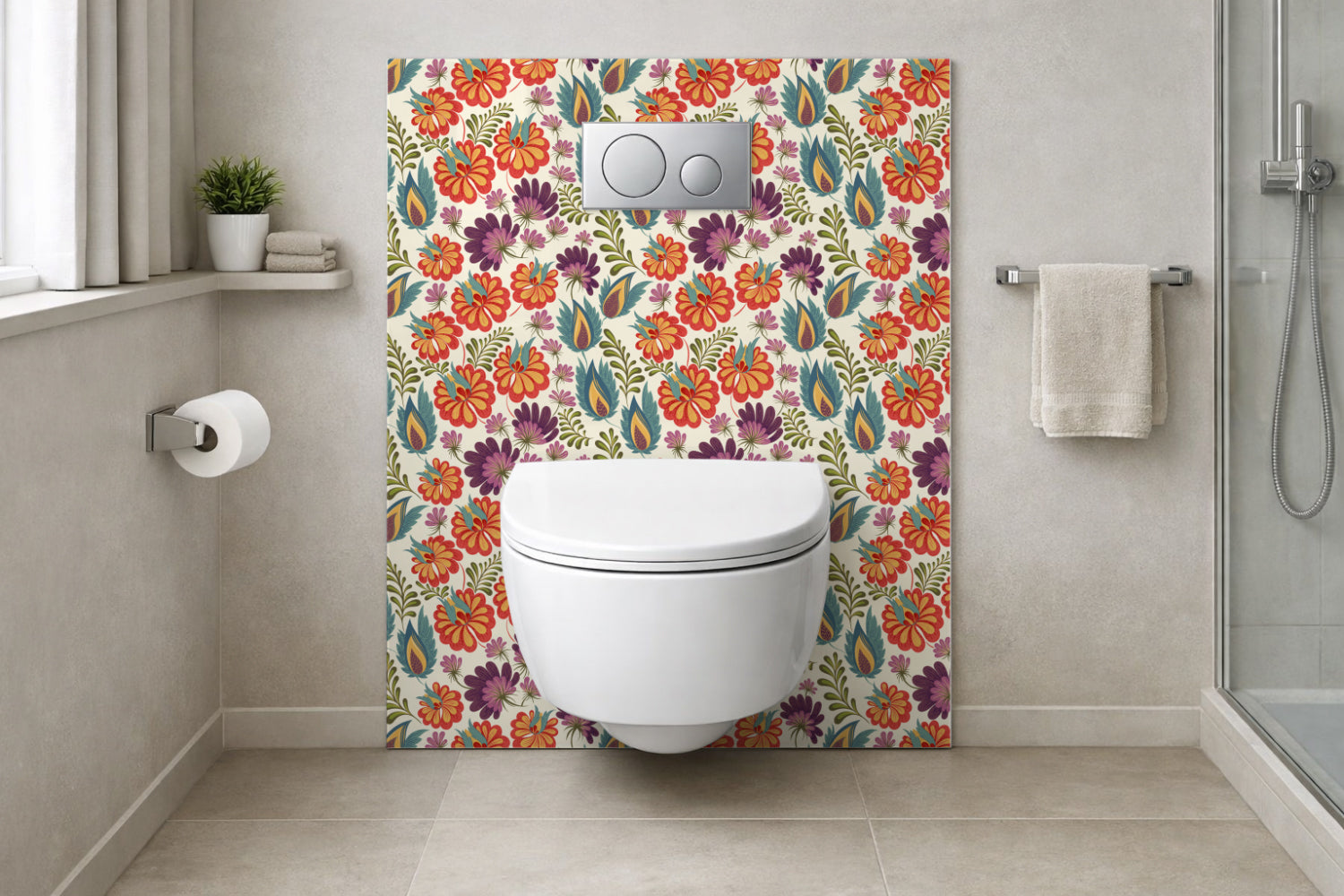 Toilettenrückwand Musteroptik