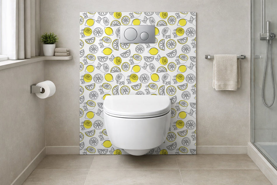 Toilettenrückwand Musteroptik