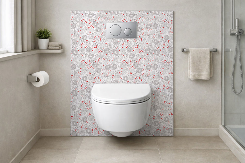 Toilettenrückwand Musteroptik
