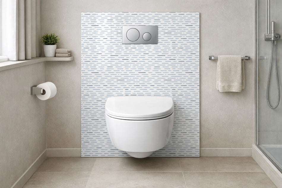 Toilettenrückwand Musteroptik
