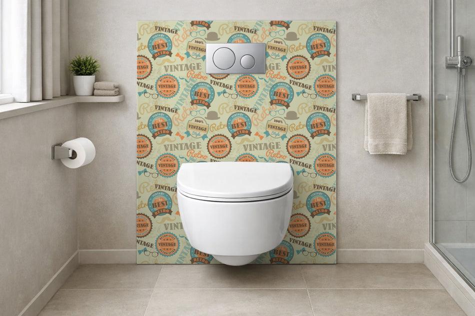 Toilettenrückwand Musteroptik