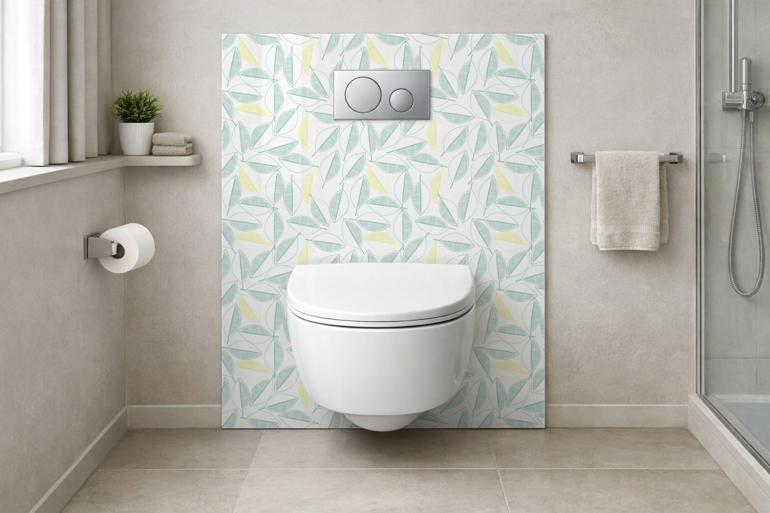 Toilettenrückwand Musteroptik