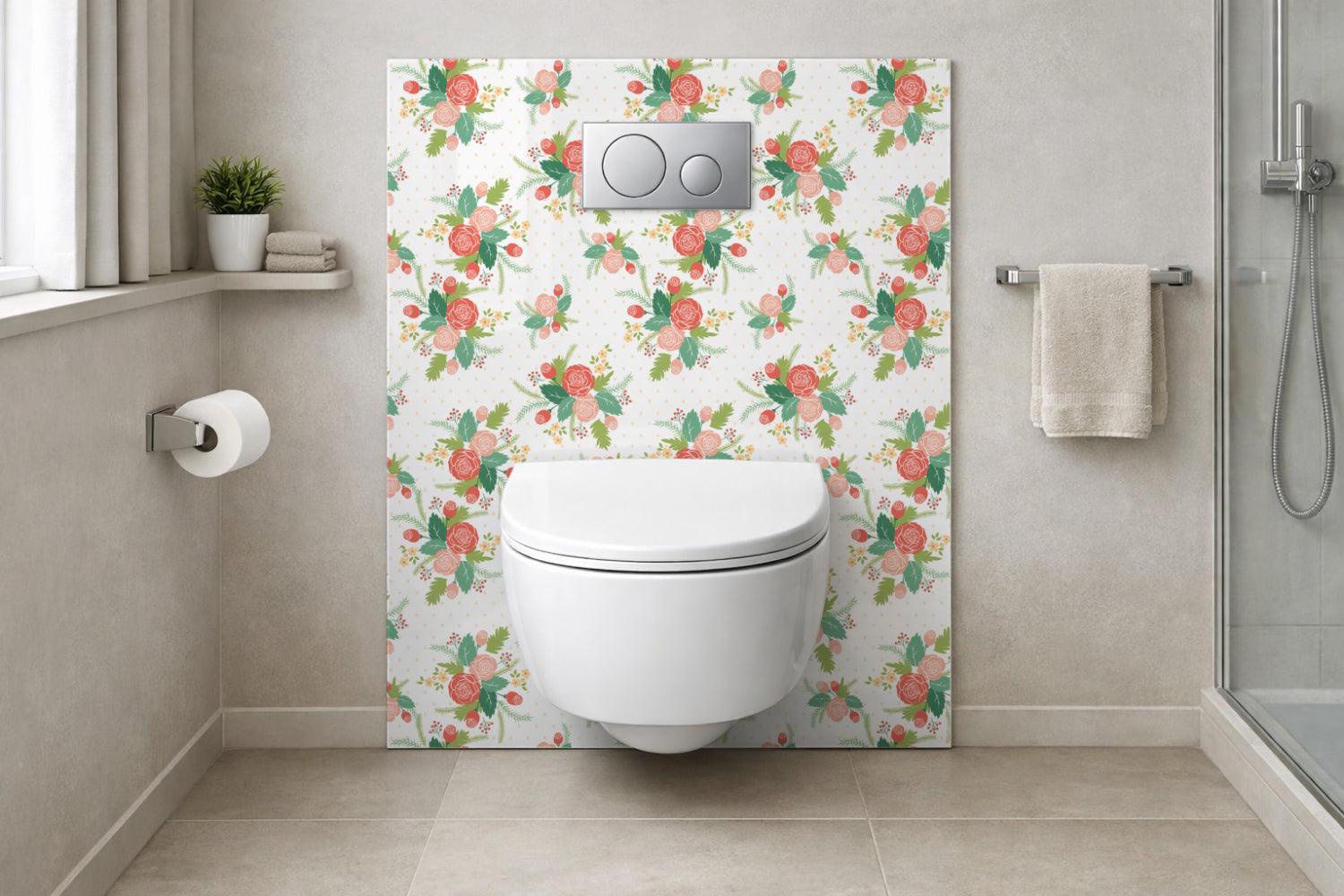 Toilettenrückwand Musteroptik