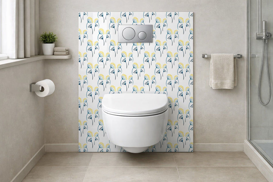 Toilettenrückwand Musteroptik