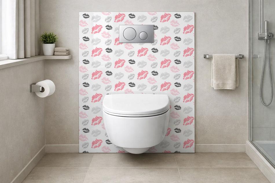 Toilettenrückwand Musteroptik