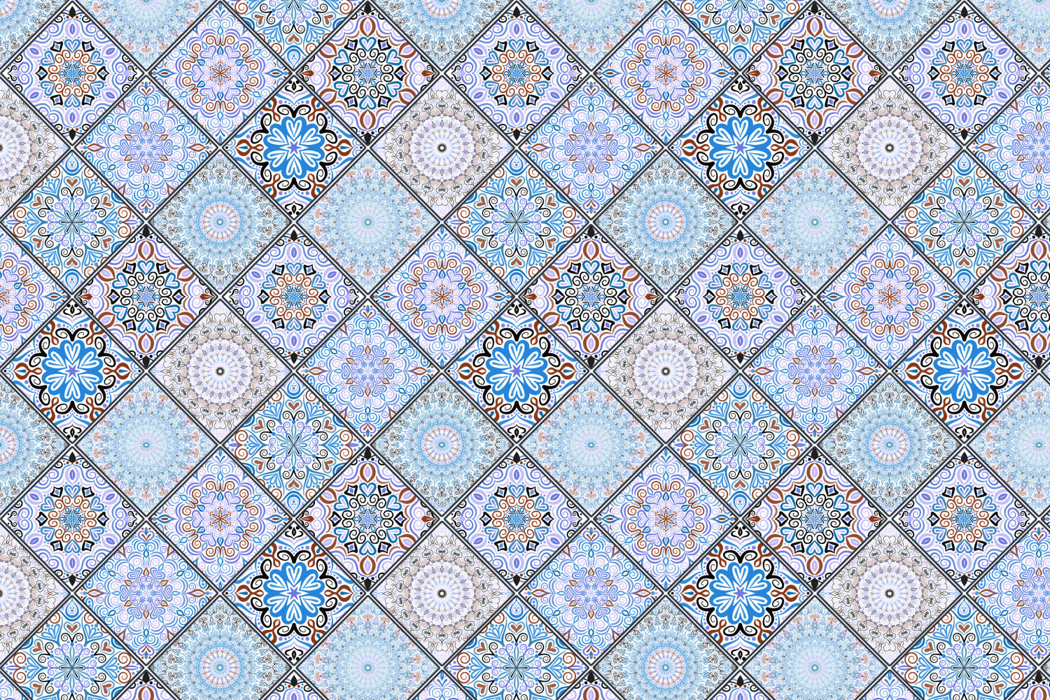 Toilettenrückwand Patchwork