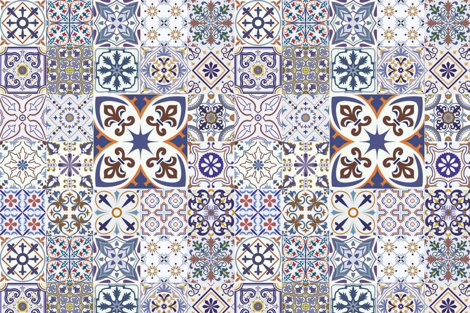 Toilettenrückwand Patchwork