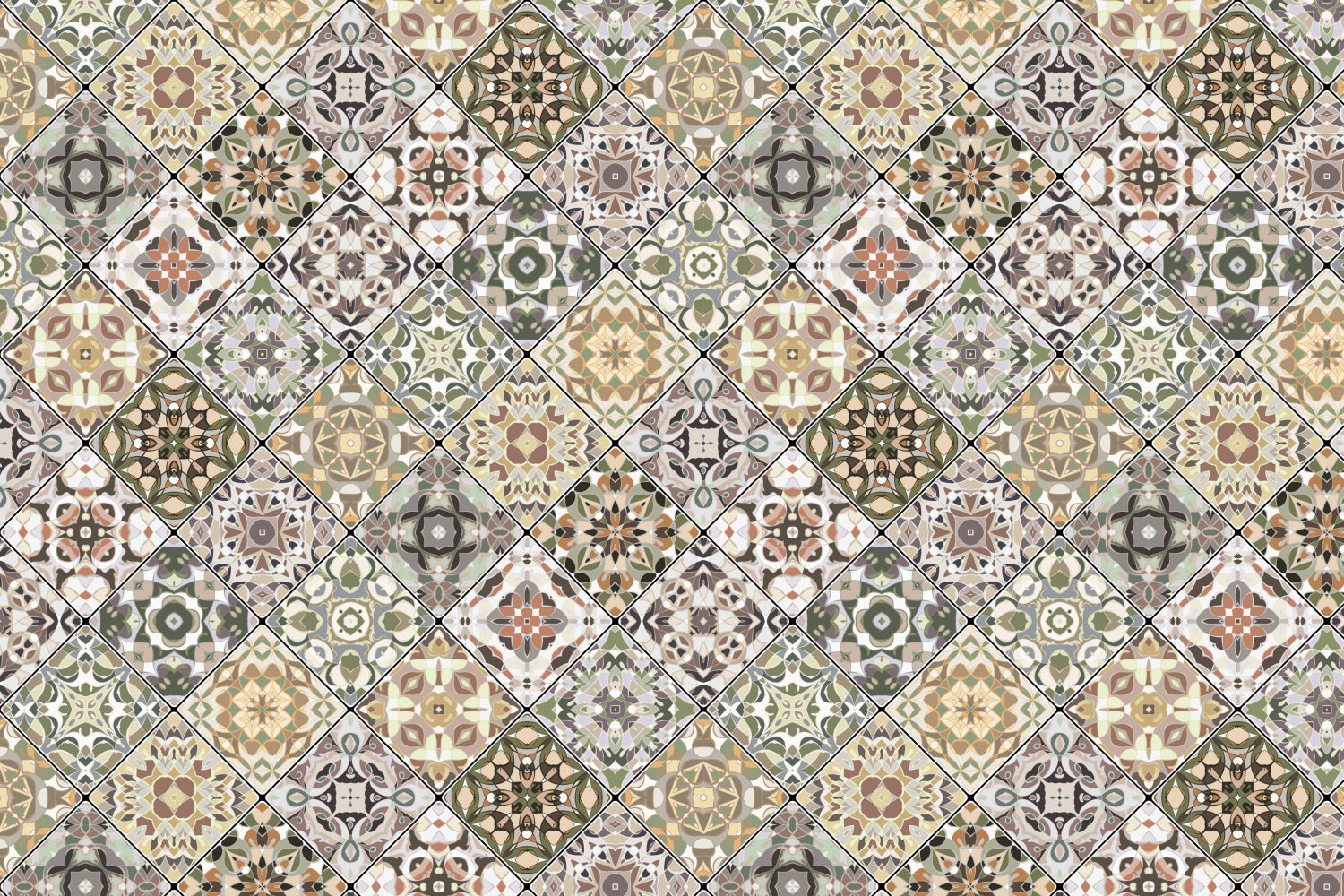 Toilettenrückwand Patchwork