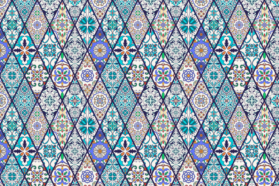 Toilettenrückwand Patchwork