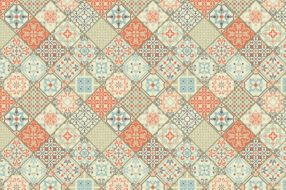 Toilettenrückwand Patchwork