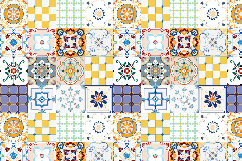 Toilettenrückwand Patchwork