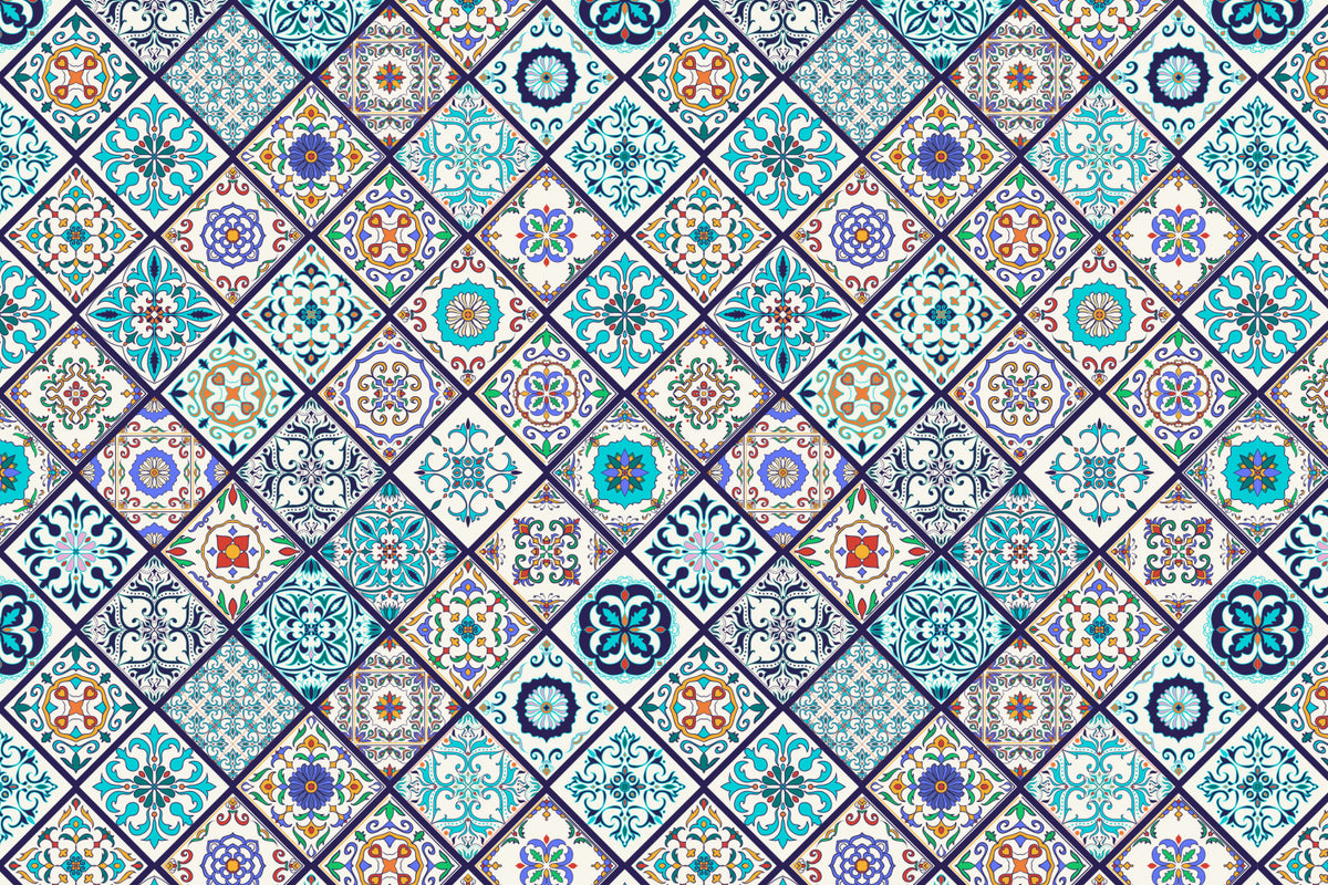 Toilettenrückwand Patchwork
