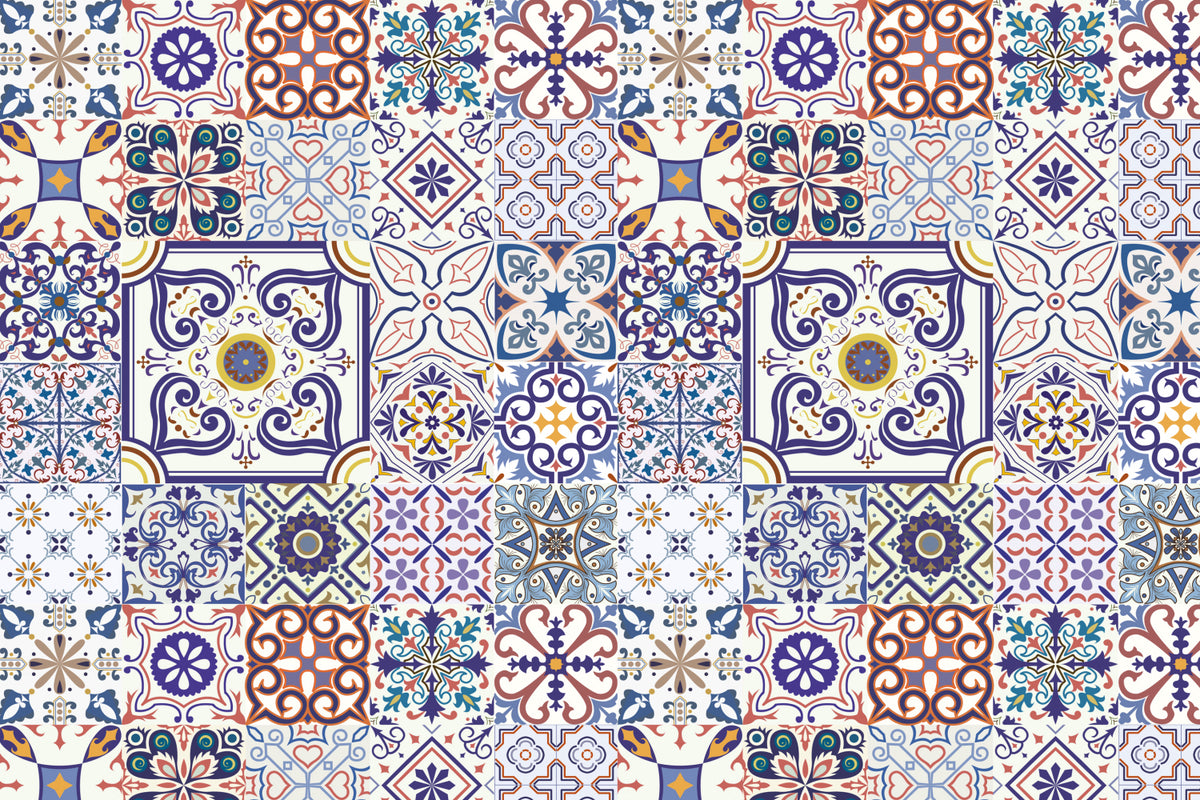 Toilettenrückwand Patchwork
