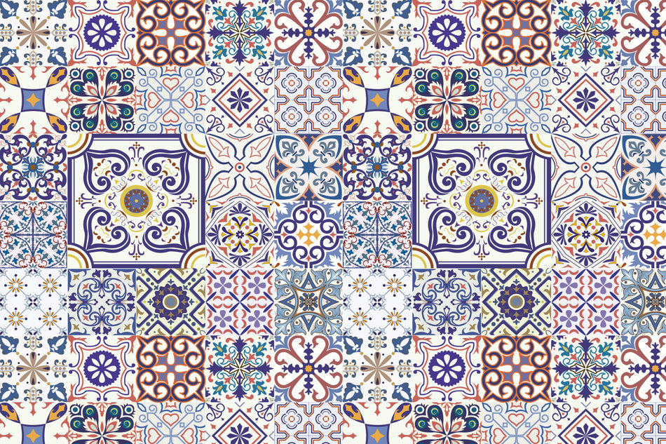 Toilettenrückwand Patchwork